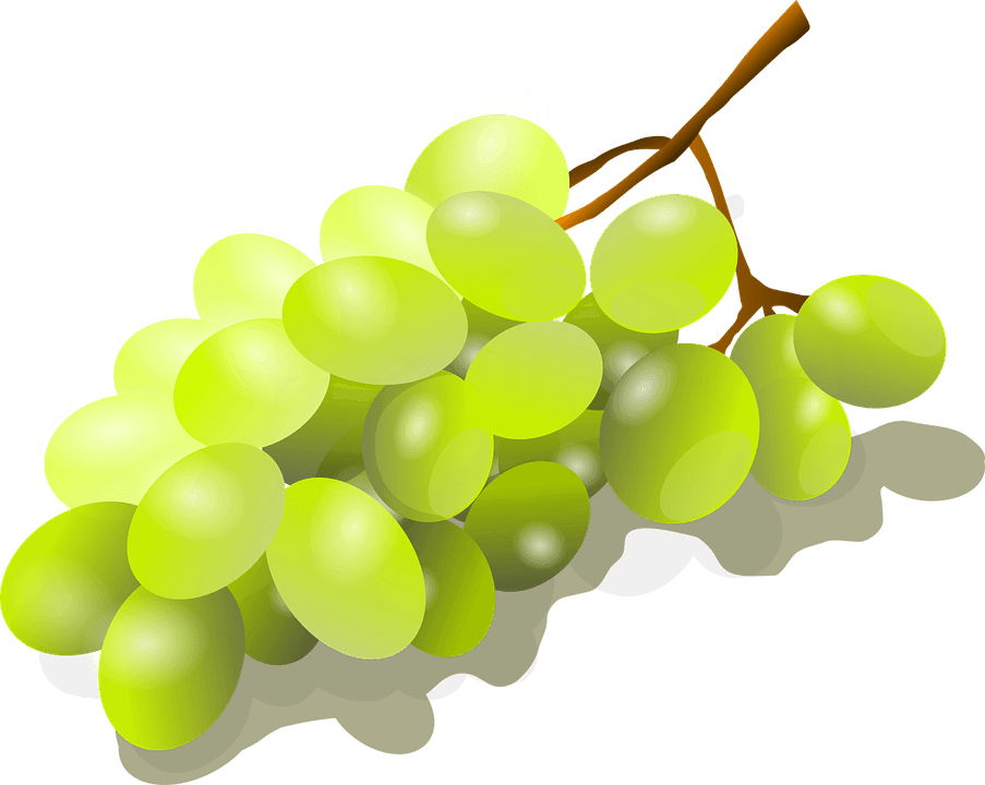 A bunch of green grapes, which are toxic to dogs and cats