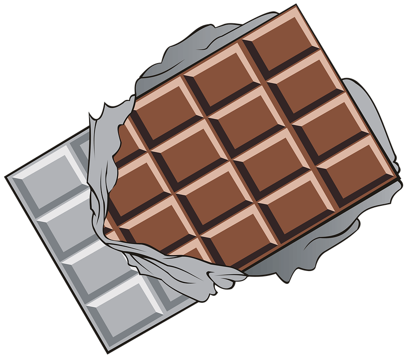 A bar of chocolate, a food that is toxic to cats and dogs